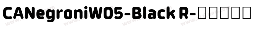 CANegroniW05-Black R字体转换